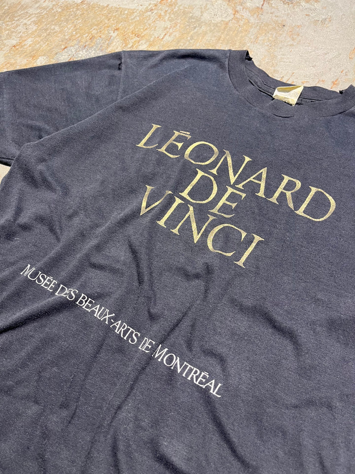#MA131 古着 レオナルド・ダ・ヴィンチ/モントリオール美術館/ヴィンテージ シングルステッチ Tシャツ/サイズM
