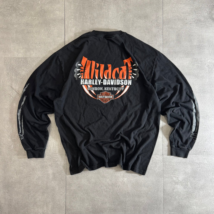 古着 USA製 Harley-Davidson ハーレーダビッドソン ロングスリーブプリントTシャツ サイズXL