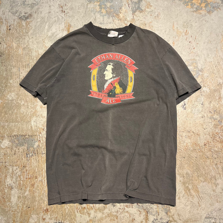 #4570 古着 91's Hanes/ヘインズ/short sleeve print t-shirt Tee/半袖プリントTシャツ/シングルステッチ/USA製/サイズL
