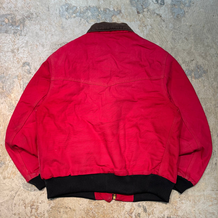 古着 Carhartt/ カーハート/ サンタフェジャケット/ ダック地/ 裏地キルティング/ 企業ロゴ/ 襟コーデュロイ/ サイズXL