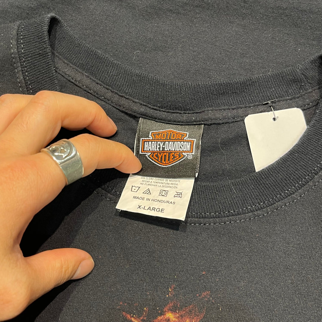 古着 Harley-Davidson/ハーレーダビッドソン/バージニアビーチ/プリントTシャツ/サイズXL