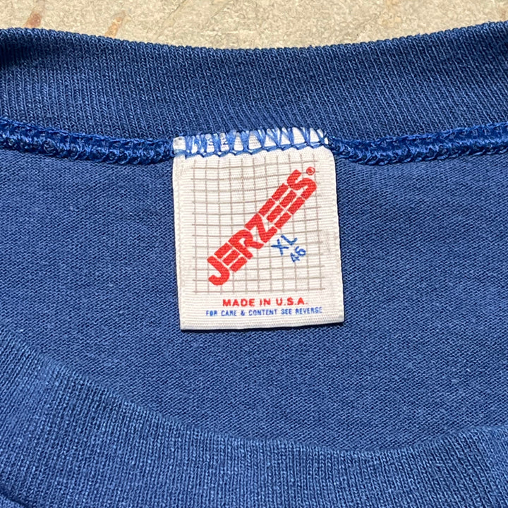古着 USA製 90's JERZEES/ジャージーズ/シングルステッチ/プリントTシャツ/ サイズXL