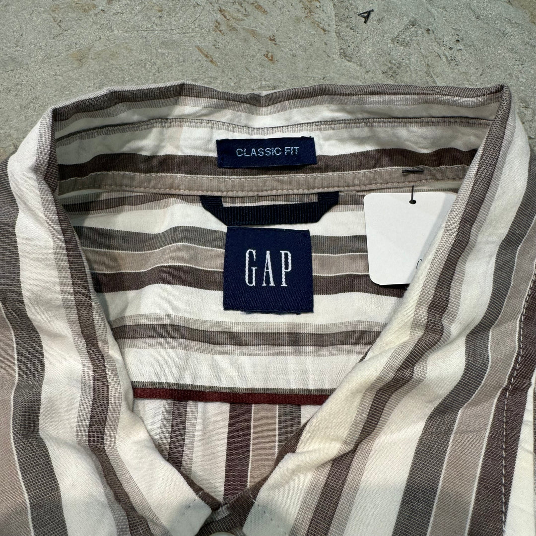 古着 GAP/ ギャップ/ 長袖シャツ/ ストライプ柄/ サイズXXL相当
