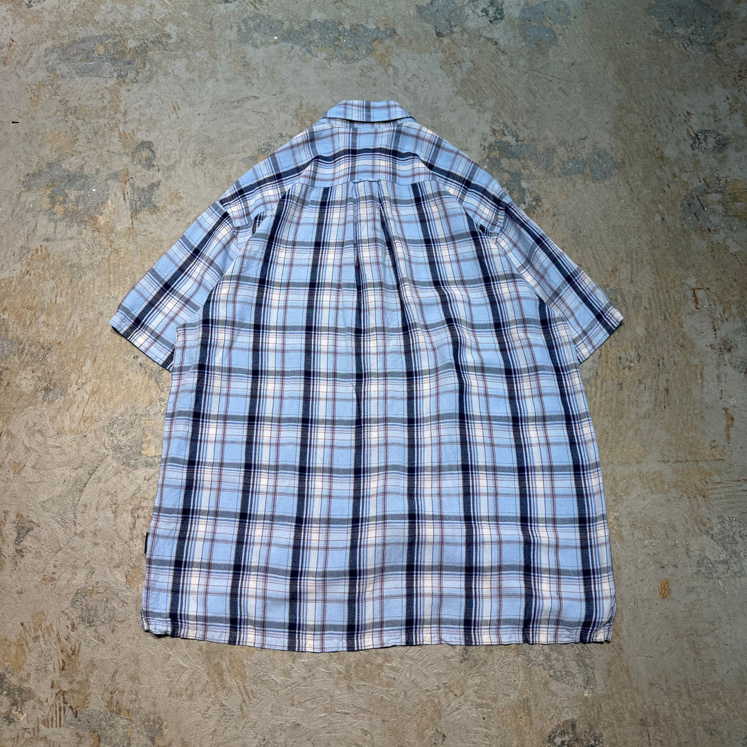 古着 nautica/ ノーティカ/ ボタンダウン半袖シャツ/ チェック柄/ サイズL