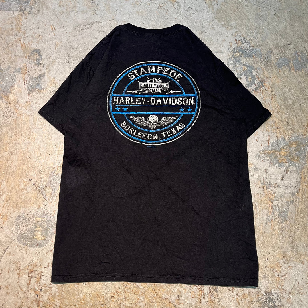 古着 HARLEY-DAVIDSON/ハーレーダビッドソン/骸骨/プリントTシャツ/ サイズM