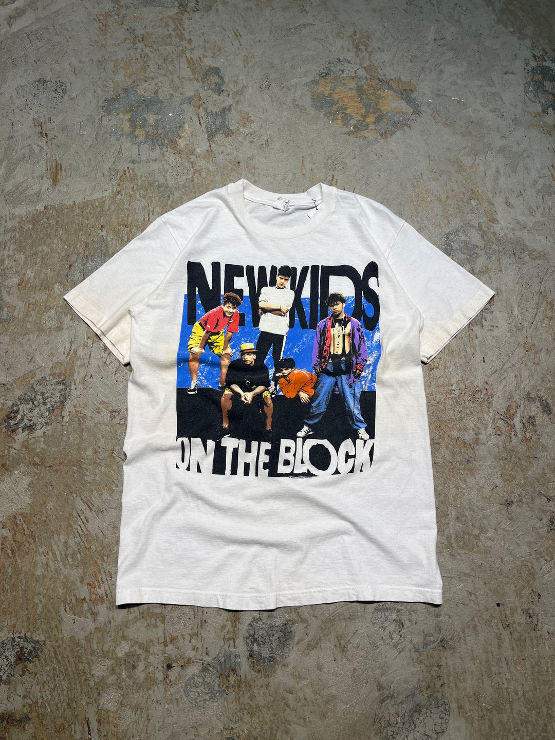 #MA124 古着 USA製 90's NEWKIDS ON THE BLOCK/ニューキッズオンザブロック/バンド/ヴィンテーシングルステッチ Tシャツ/サイズM
