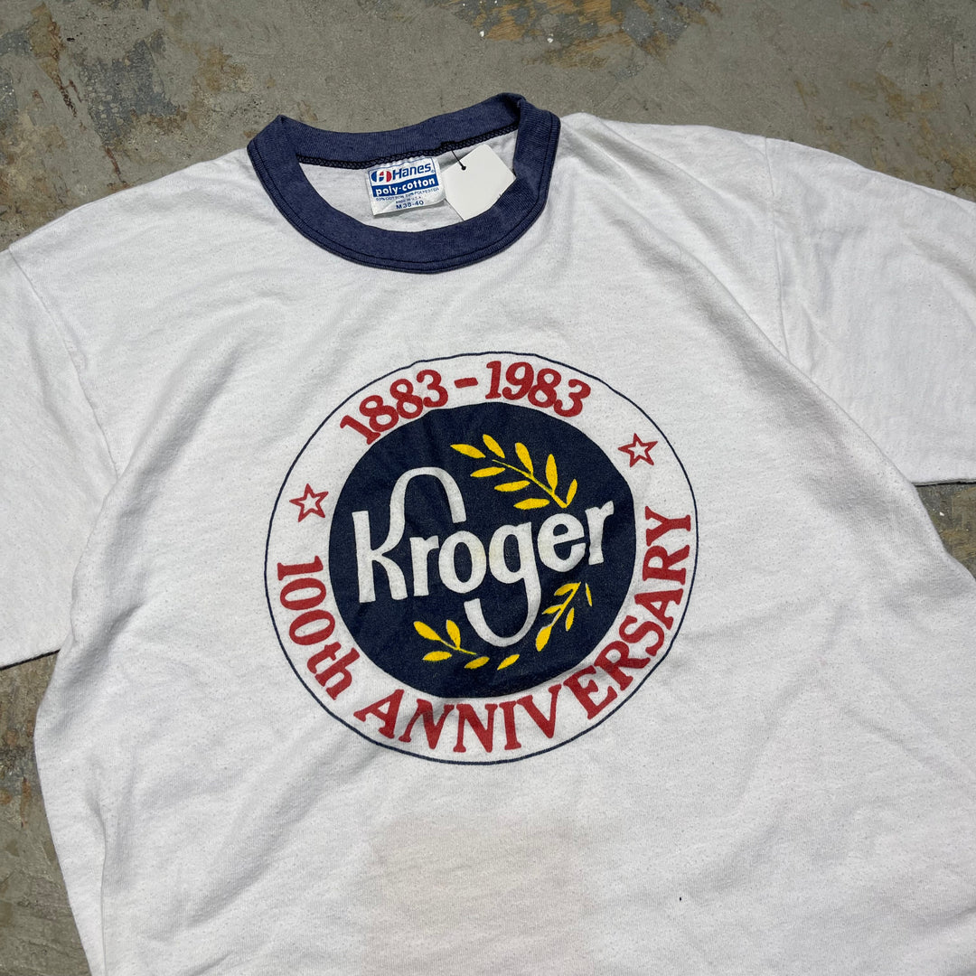 #4479 古着 80's~ Hanes/ヘインズ/short sleeve Ringer t-shirt Tee/半袖リンガーTシャツ/MADE IN USA/企業系/サイズM