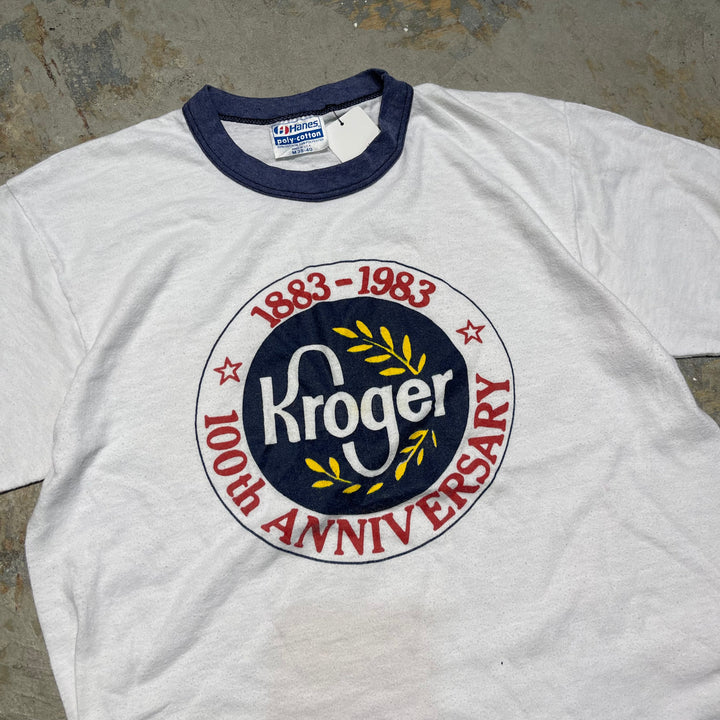 #4479 古着 80's~ Hanes/ヘインズ/short sleeve Ringer t-shirt Tee/半袖リンガーTシャツ/MADE IN USA/企業系/サイズM