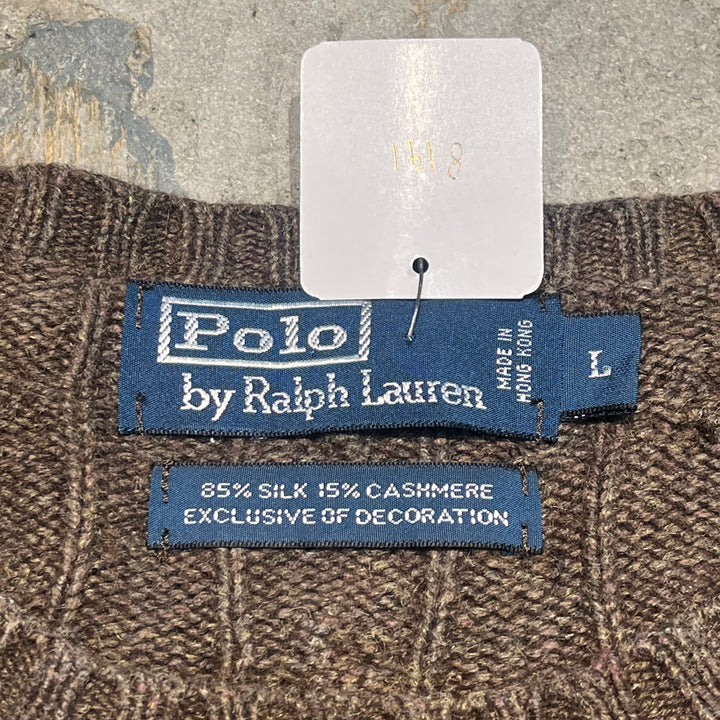 古着 POLO by Ralph Lauren/ ポロラルフローレン/  クルーネックニットセーター/ サイズL