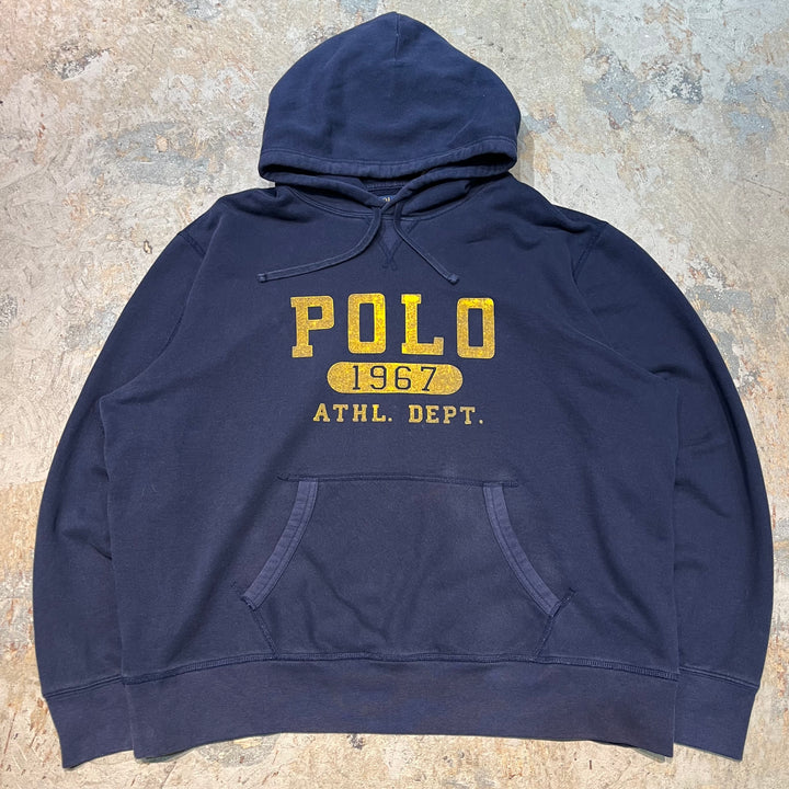 古着 POLO by Ralph Lauren/ ポロラルフローレン/プルオーバーパーカー/前Vガゼット/サイズXXL