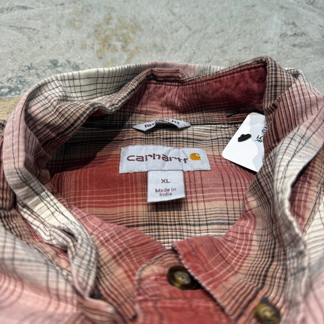 古着 carhartt/ カーハート/ 半袖シャツ/チェック柄/ サイズXL