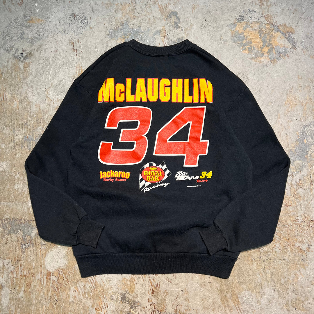 #3901 古着/Jerzees/ジャージーズ/Crewneck Sweat/クルーネックスウェット/McLAUGHLIN/マクラーレン/レーシング/MADE IN USA/サイズL