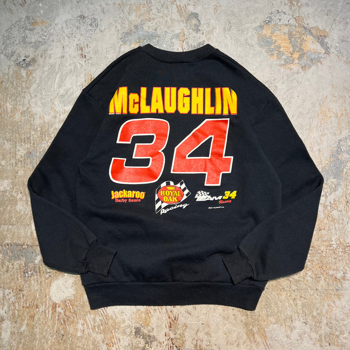#3901 古着/Jerzees/ジャージーズ/Crewneck Sweat/クルーネックスウェット/McLAUGHLIN/マクラーレン/レーシング/MADE IN USA/サイズL