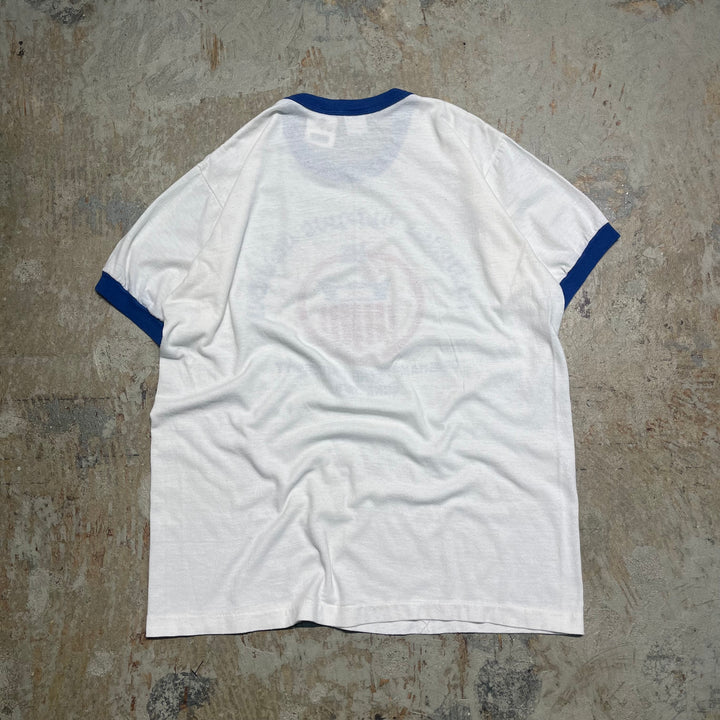 #4785 古着 USA製79's 紙タグ  オリンピックアカデミー/ヴィンテージ リンガー Tシャツ/サイズM相当