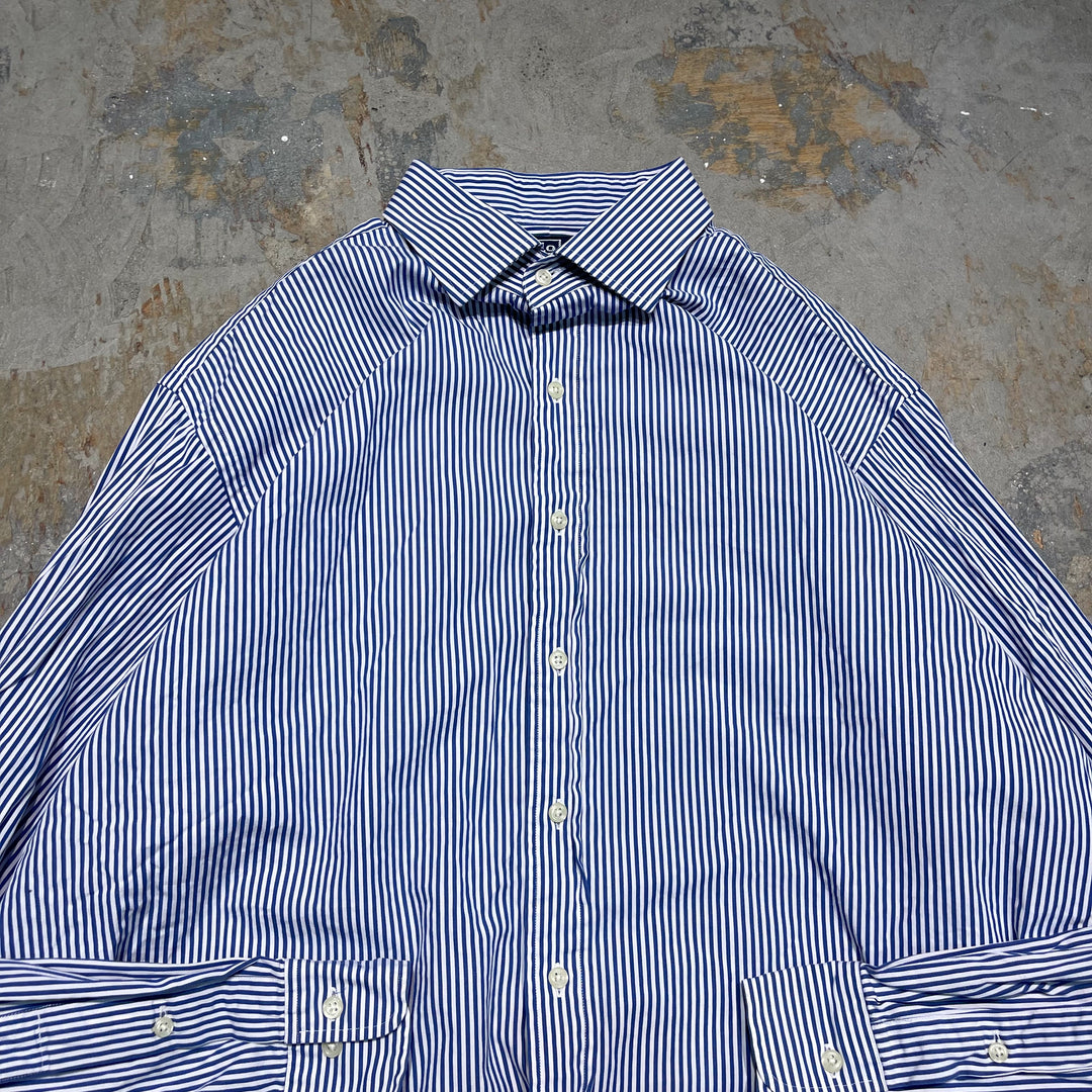 #4332 Ralph Lauren/ラルフローレン L/S Wide Spread Collar Shirts/ワイドスプレッドカラーシャツ/REGENT CLASSIC FIT/ストライプ柄/サイズ18/XXL