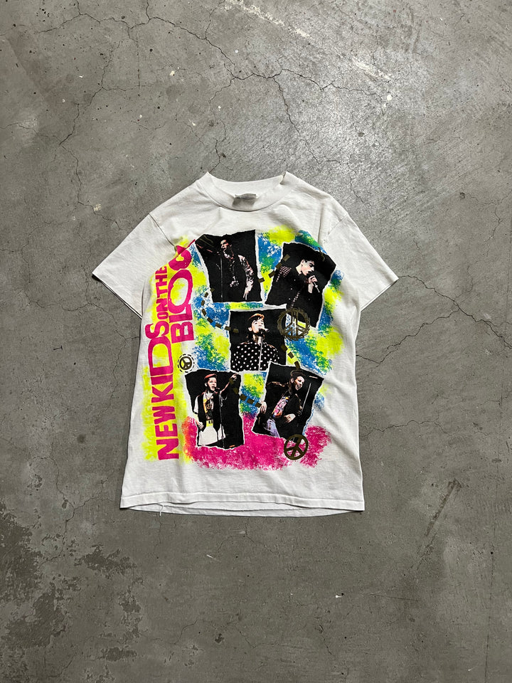 #MA62 古着 USA製 89's~ ヘインズ/ニュー･キッズ･オン･ザ･ブロック/ヴィンテージ シングルステッチ プリント Tシャツ/サイズS