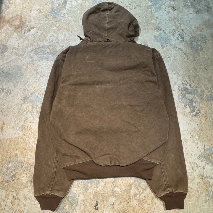 古着 USA製 98's Carhartt/ カーハート/ アクティブジャケット/ ダック地/ 裏地キルティング/ 企業ロゴ/ サイズL