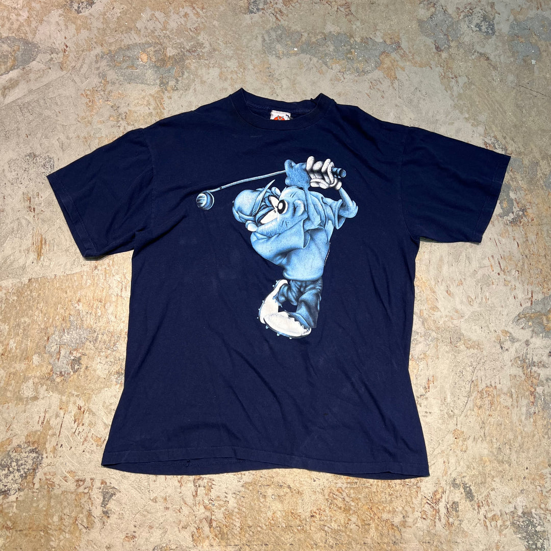 古着 97's ルーニーテューンズ/ワーナーブラザース/ヴィンテージ シングルステッチ Tシャツ/サイズL