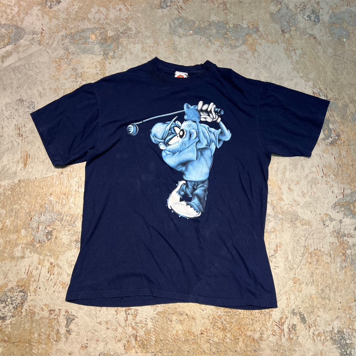 古着 97's ルーニーテューンズ/ワーナーブラザース/ヴィンテージ シングルステッチ Tシャツ/サイズL