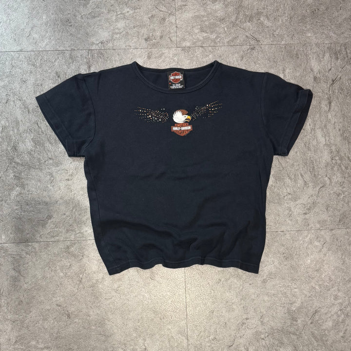 古着 Harley-Davidson ハーレーダビッドソン プリントTシャツ レディース Y2K サイズXL