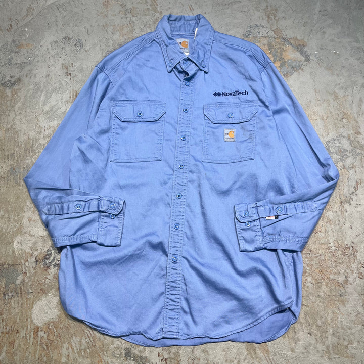 #4374 古着 Carhartt/カーハート/Long Sleeve Button Down Work Shirt/長袖ボタンダウンワーク/サイズL