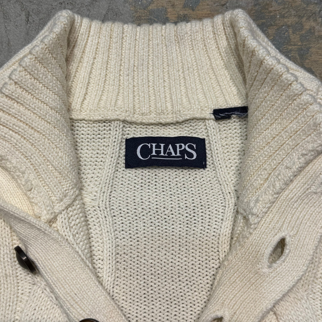 古着 CHAPS/ チャップス/ ハーフボタンニットセーター/ サイズXL相当
