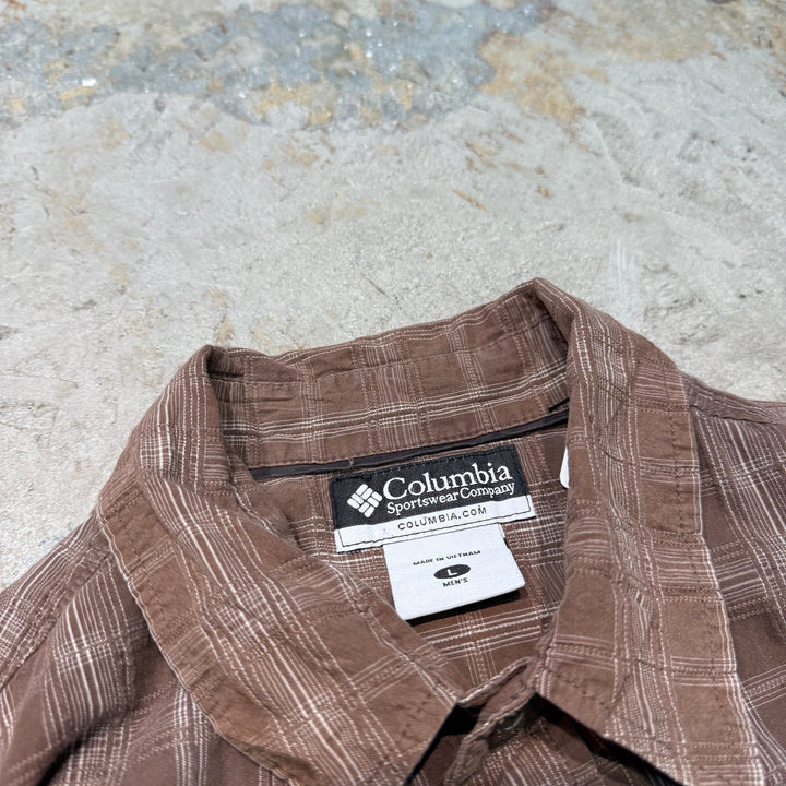 古着 Columbia/ コロンビア/ 半袖シャツ/ チェック柄/ サイズL