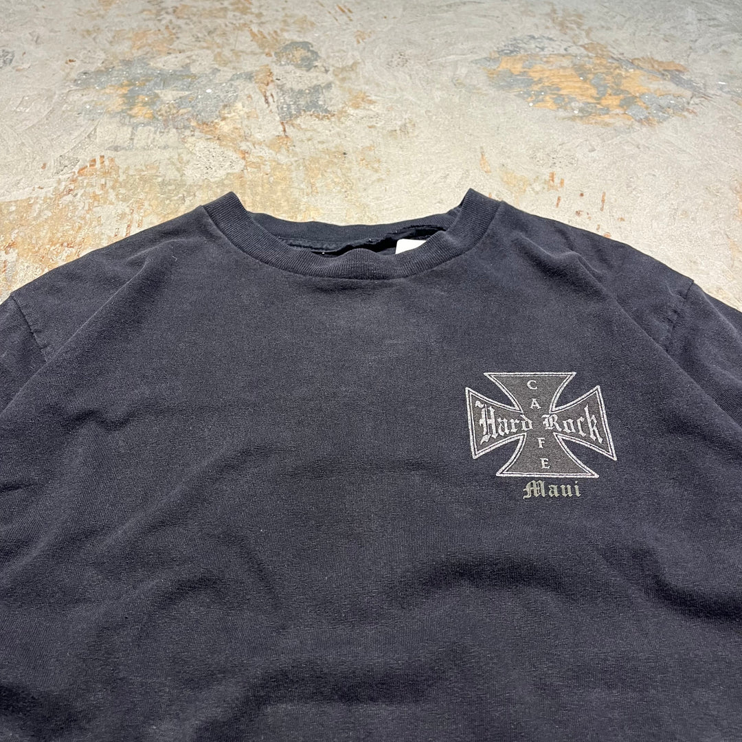 古着 90's HARD ROCK CAFE Detroit/ハードロックカフェ/アドバタイジング/企業系/プリントTシャツ / サイズ2XL相当