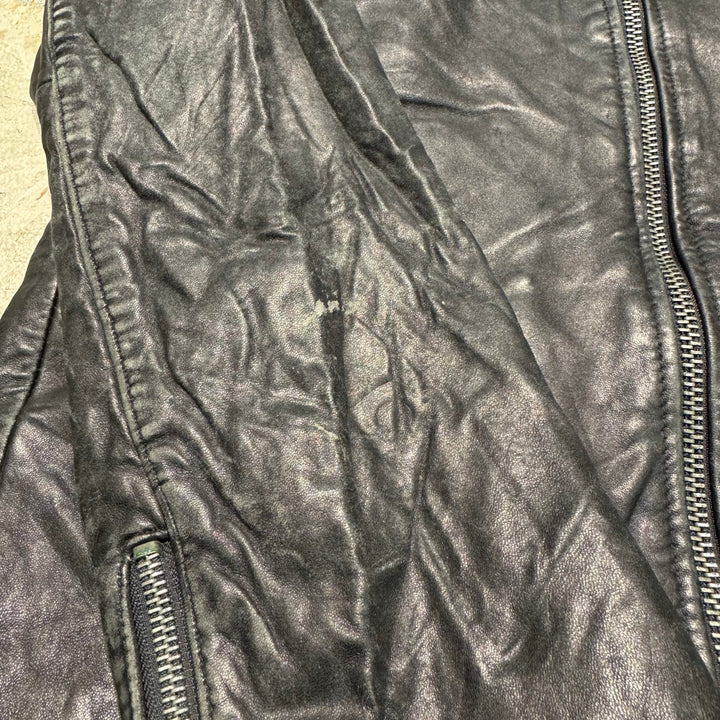 古着 GUESS JEANS/ ゲス ジーンズ/ 本革ジップアップレザージャケット/ ラム/ サイズM