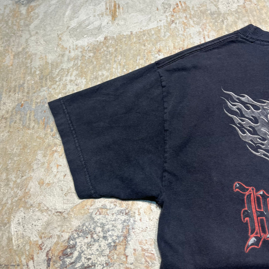 古着 90's HARD ROCK CAFE Detroit/ハードロックカフェ/アドバタイジング/企業系/プリントTシャツ / サイズ2XL相当