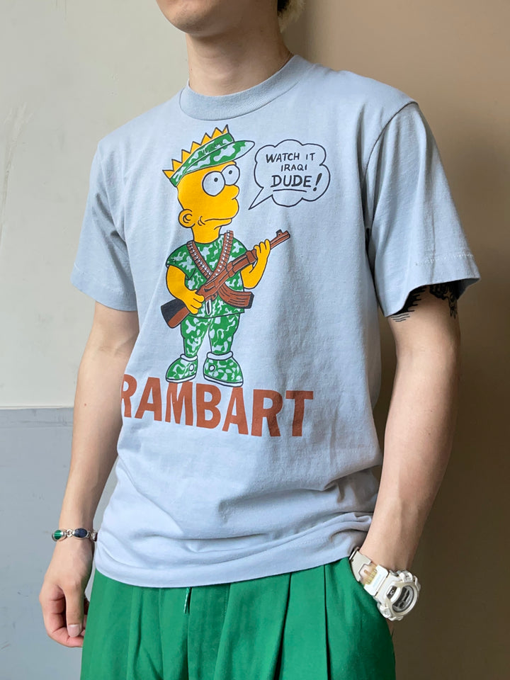 #4617 古着 unknow/short sleeve print t-shirt Tee/半袖プリントTシャツ/シングルステッチ/シンプソンズ/サイズ2XL