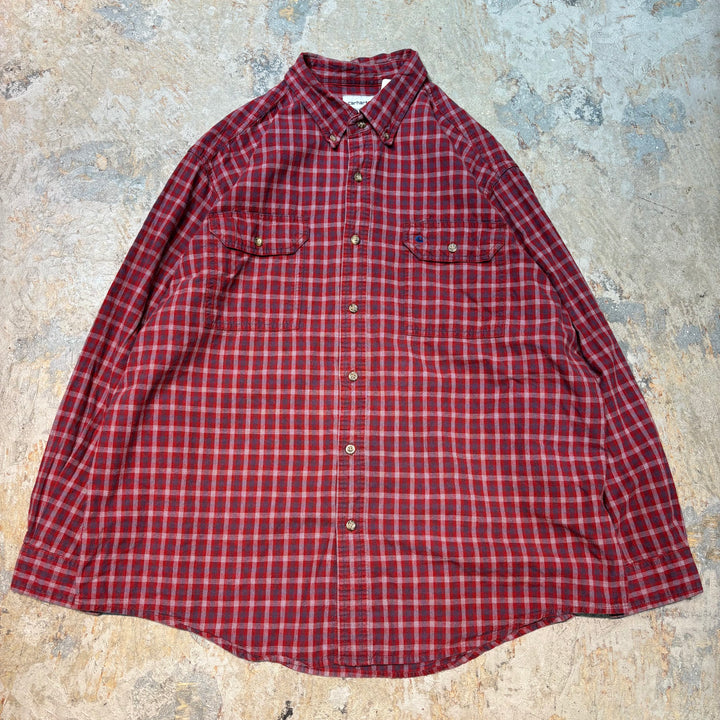 古着 carhartt/カーハート/ ボタンダウン長袖シャツ/ チェック柄/ サイズXXL