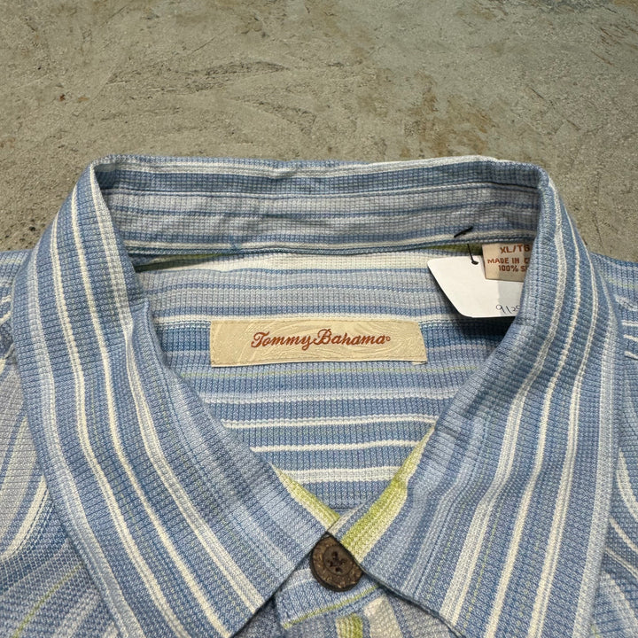 古着 TOMMY BAHAMA/トミーバハマ/半袖シャツ/シルク/サイズXL