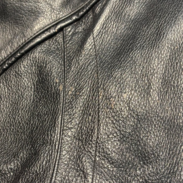 古着 WILSONS LEATHER/ ウィルソンズレザー/ 本革ジップアップレザージャケット/ 牛革/ 裏地ファー/ サイズL