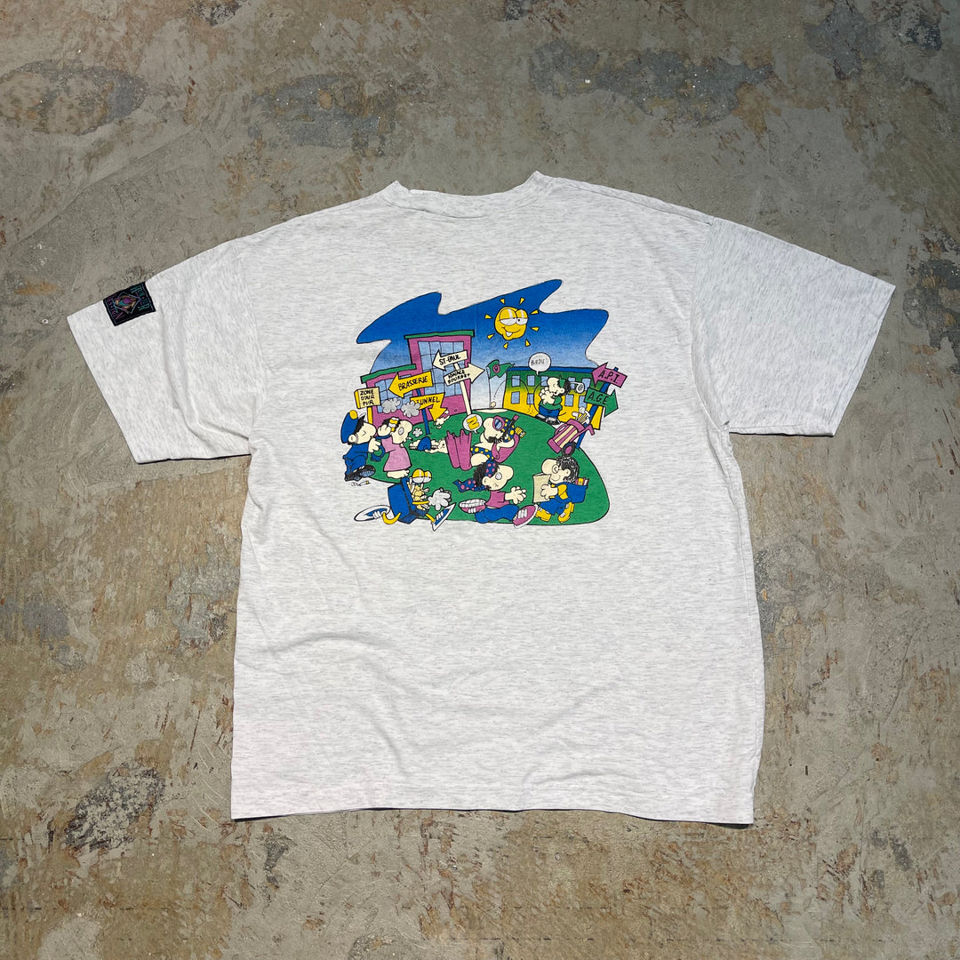 古着 93'~94's ブローニュの森/公式ジャージ/フランス･パリ/ヴィンテージ シングルステッチプリントTシャツ/サイズL相当