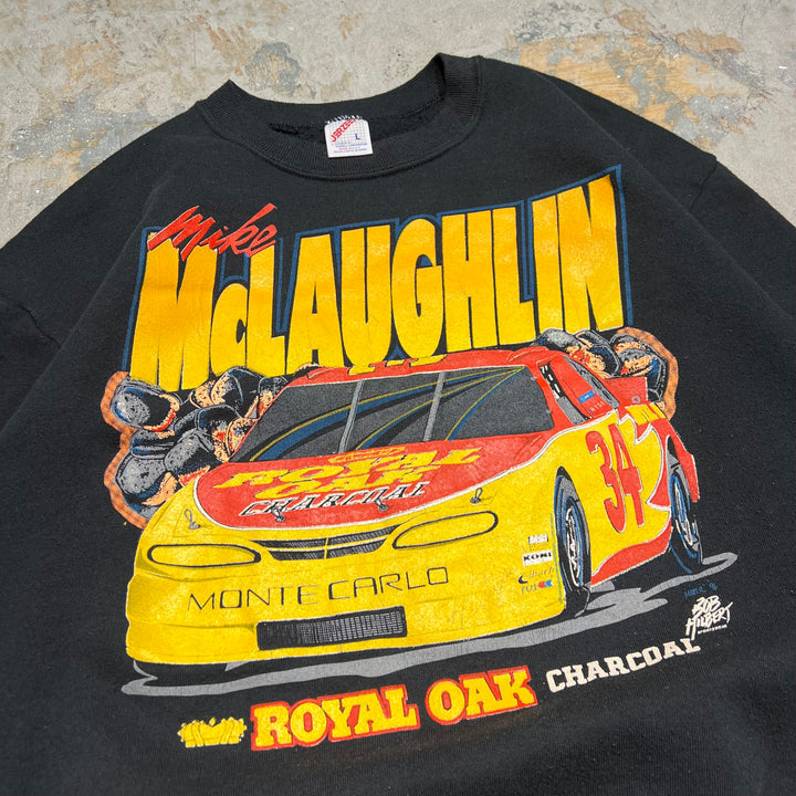#3901 古着/Jerzees/ジャージーズ/Crewneck Sweat/クルーネックスウェット/McLAUGHLIN/マクラーレン/レーシング/MADE IN USA/サイズL