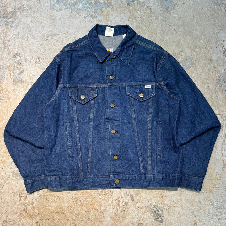 古着 USA製 80's~ carhartt/ カーハート/ ジーンジャケット/ デニム/ サイズXL相当