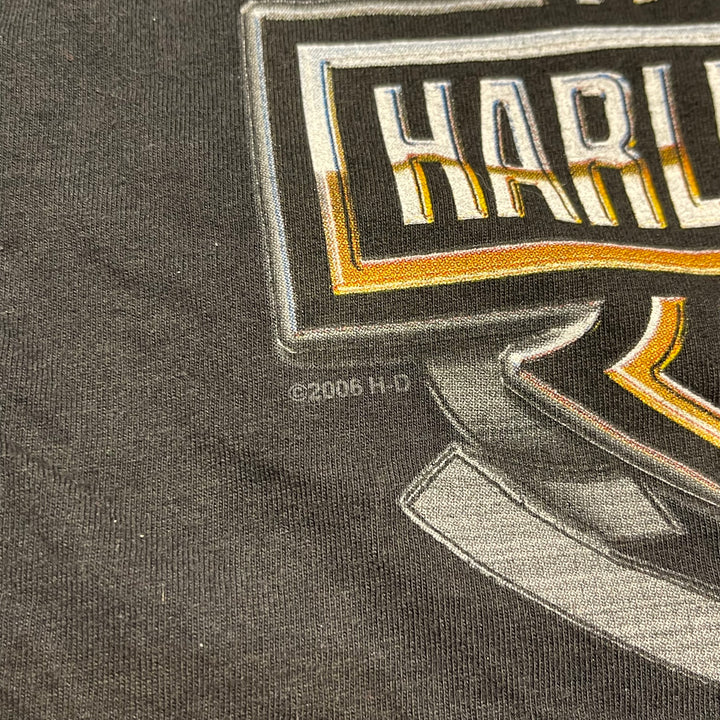 古着 USA製 Harley-Davidson/ハーレー ダビッドソン / ノース･カロライナ州ニューバーン ストア / プリントTシャツ / サイズL