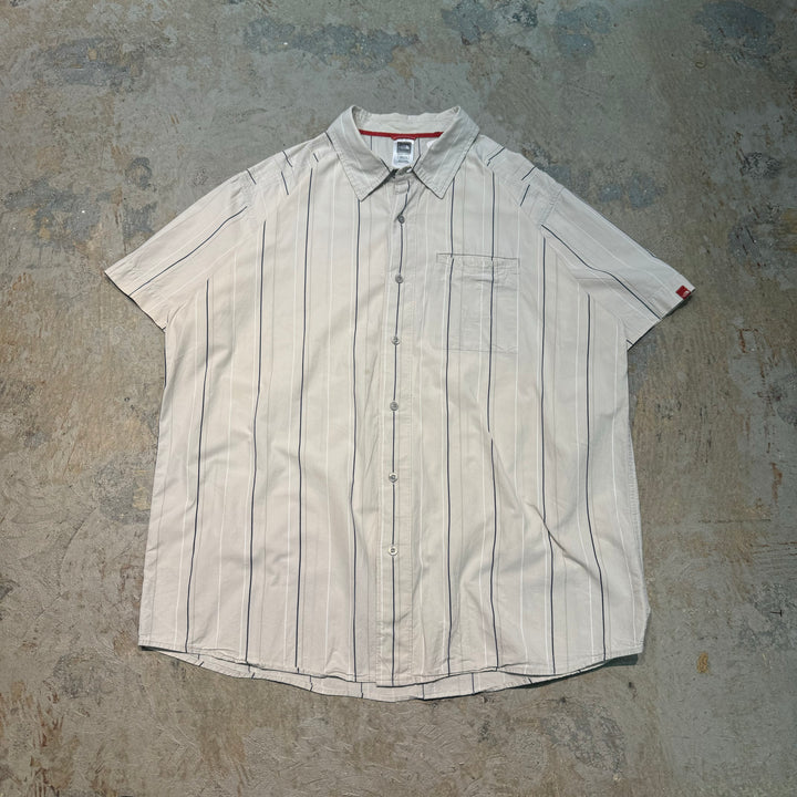 古着 THE NORTH FACE/ザ ノースフェイス/ボタンダウン半袖シャツ/ストライプ柄/サイズXXL
