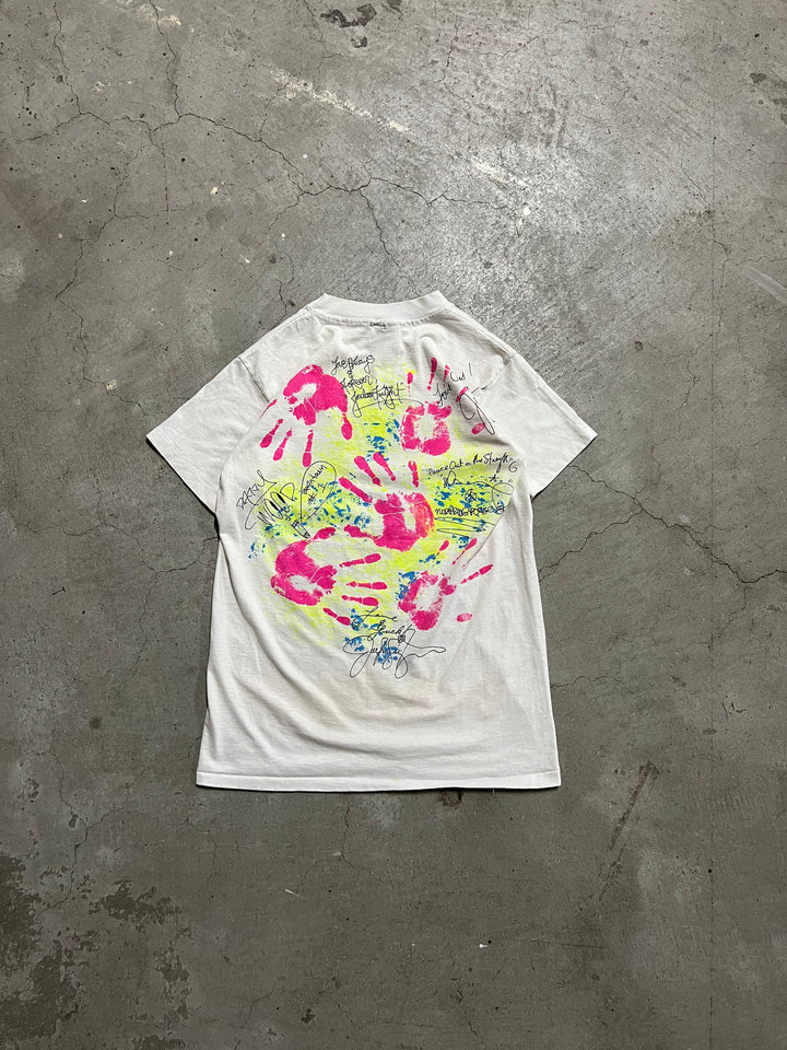 #MA62 古着 USA製 89's~ ヘインズ/ニュー･キッズ･オン･ザ･ブロック/ヴィンテージ シングルステッチ プリント Tシャツ/サイズS