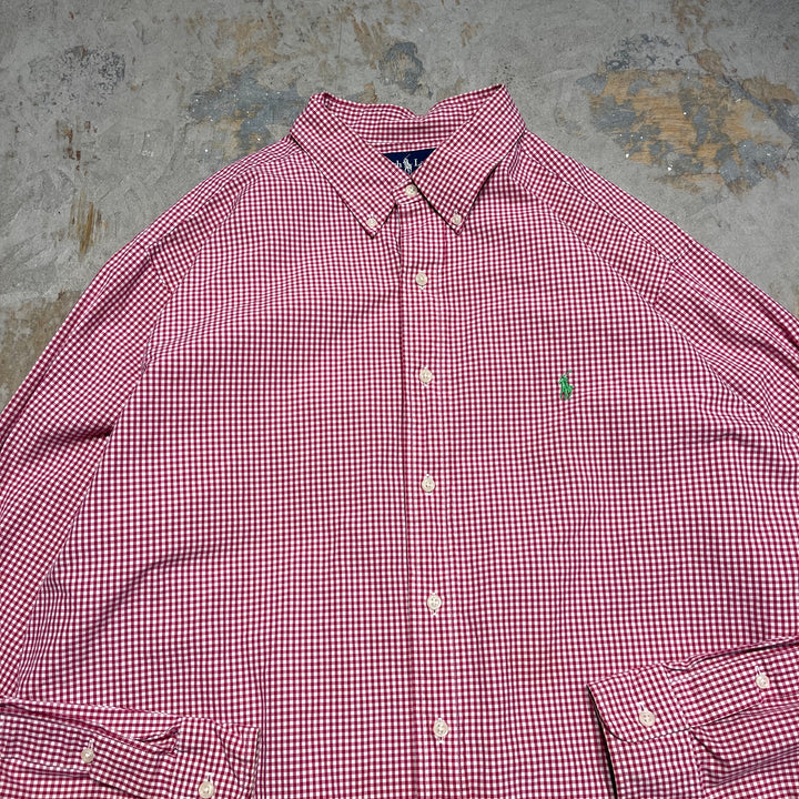 #4333 Ralph Lauren/ラルフローレン L/S B.D Shirts/ボタンダウンシャツ/CLASSIC FIT/ギンガムチェック/サイズ18/XXL