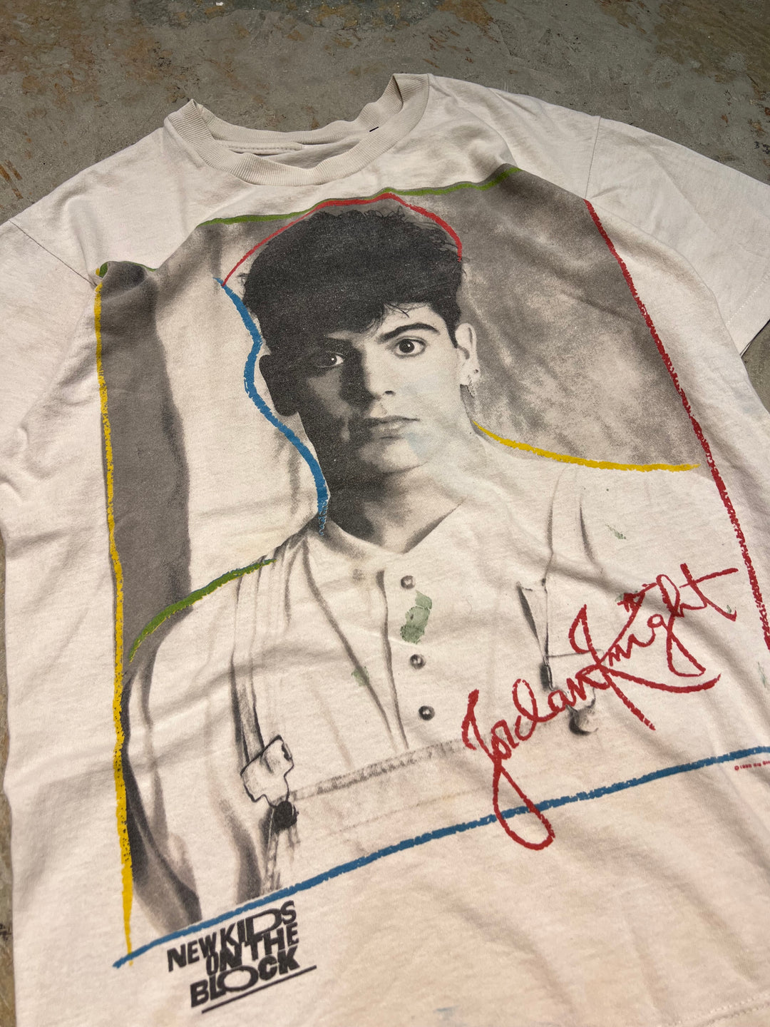 #MA147 古着 99's ニュー･キッズ･オン･ザ･ブロック / ジョーダン･ナイト /  ヴィンテージ シングルステッチ プリントTシャツ/サイズM相当
