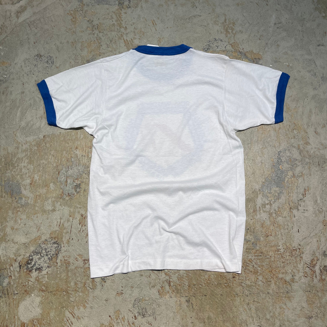 #4487 古着 80's screen stars/スクリーンスターズ/short sleeve Ringer t-shirt Tee/半袖リンガーTシャツ/MADE IN USA/企業系/サイズL