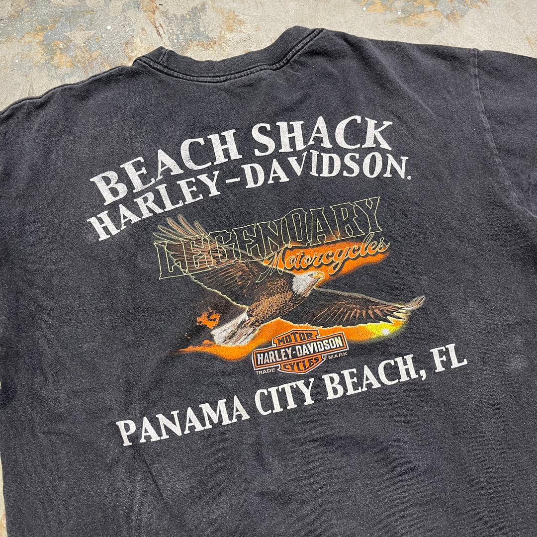 古着 USA製 Harley-Davidson/ハーレー ダビッドソン / フロリダ州パナマ･シティ･ビーチ ストア/ プリントTシャツ / サイズL相当