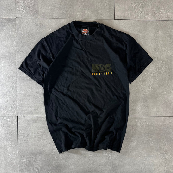 古着 USA製 90's Harley-Davidson ハーレーダビッドソン 15周年記念デザインプリントTシャツ サイズM