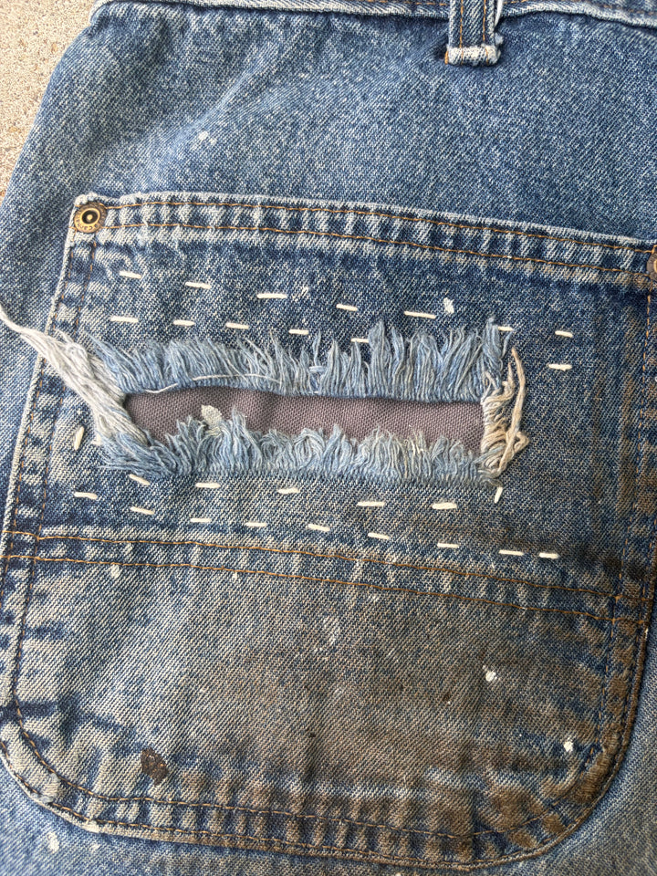 Carhartt Distressed Double Knee Denim Pants W34 L32