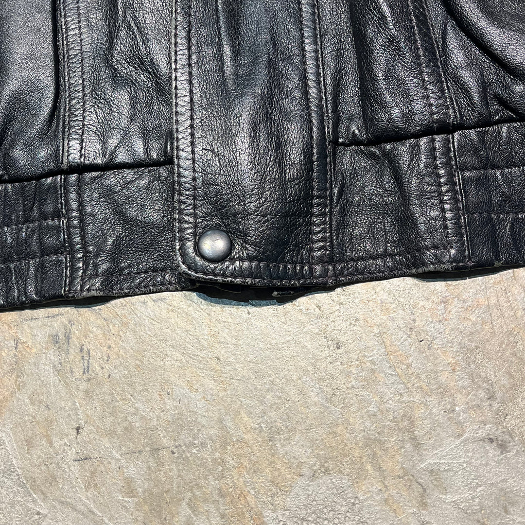 #3308 古着 Unknow/Leather jacket/ジップアップレザージャケット/サイズXL