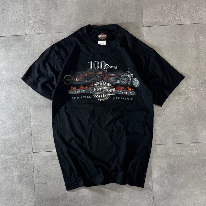 古着 USA製 Harley-Davidson ハーレーダビッドソン プリントTシャツ サイズS