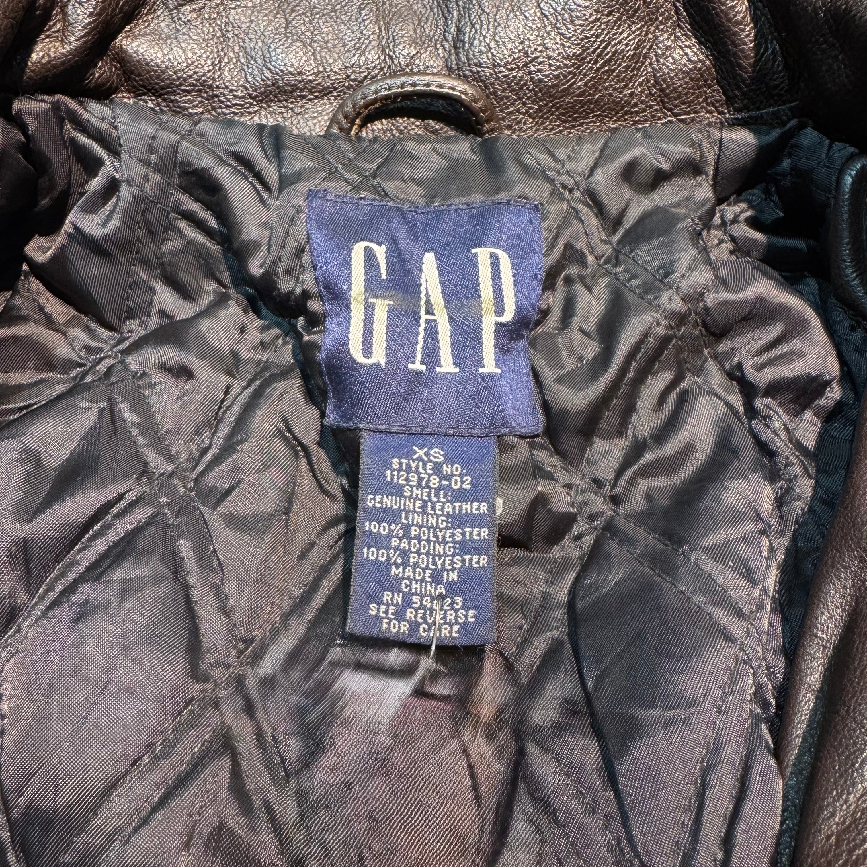 古着 90's~ GAP/ ギャップ/ 本革ジップアップレザージャケット / 牛革
