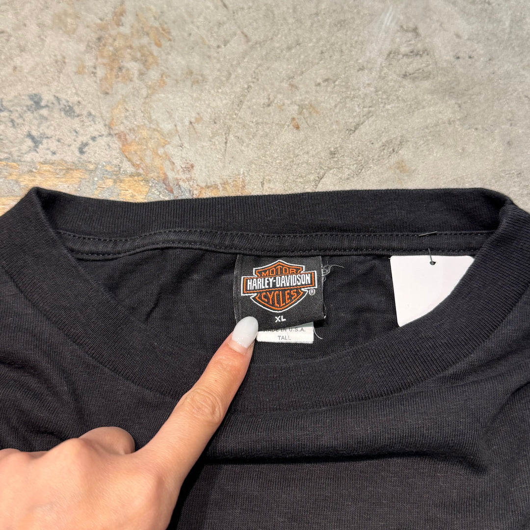 古着 USA製 Harley-Davidson/ハーレーダビッドソン/ ロングスリーブプリントTシャツ/サイズXL